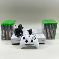 Microsoft Xbox One S 500GB Disc Edition Gaming Console White 1681 Mega Game  Bund
