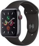 Apple Watch Series 5 (GPS + Cellular, 40MM) - Space Gray Aluminum Case with  Black Sport Band (Renewed)